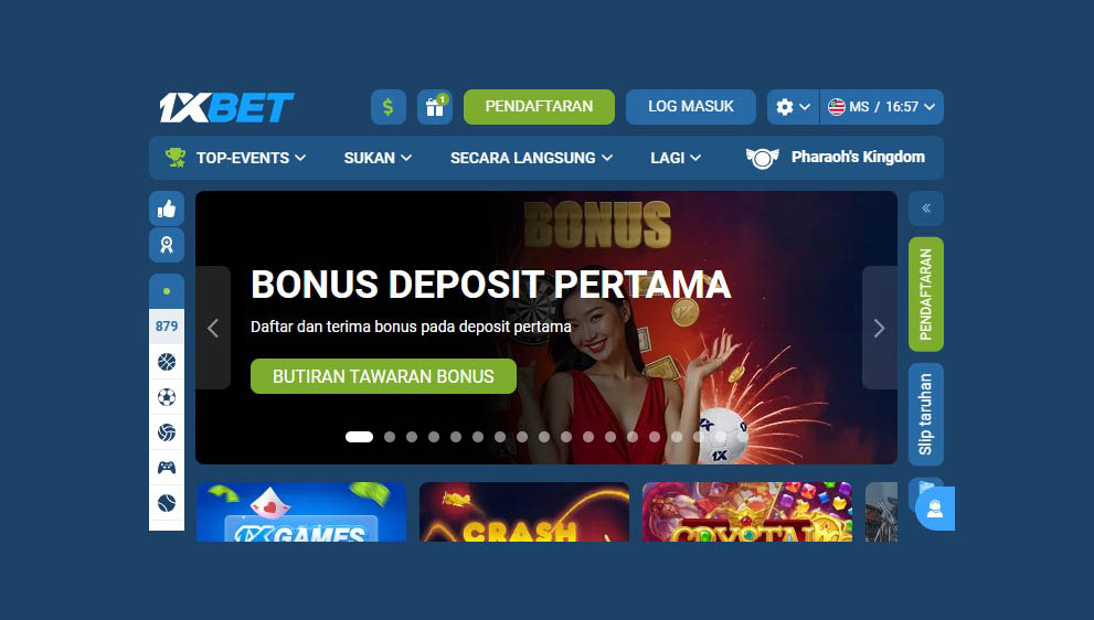 1xbet login page