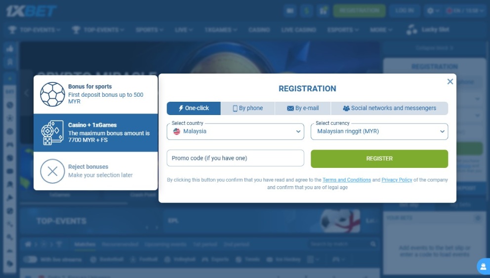 Create your e-wallet account
