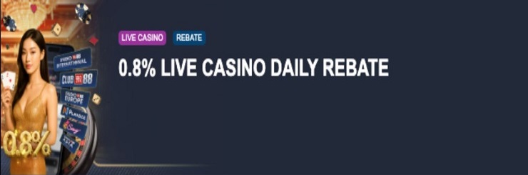 M88 live casino rebate