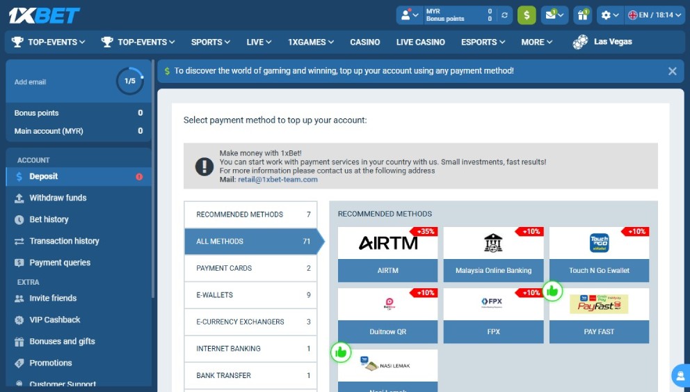 Slot game funding account